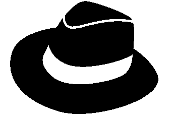 Decorative GIF of a fedora icon tipping backwards and forwards.